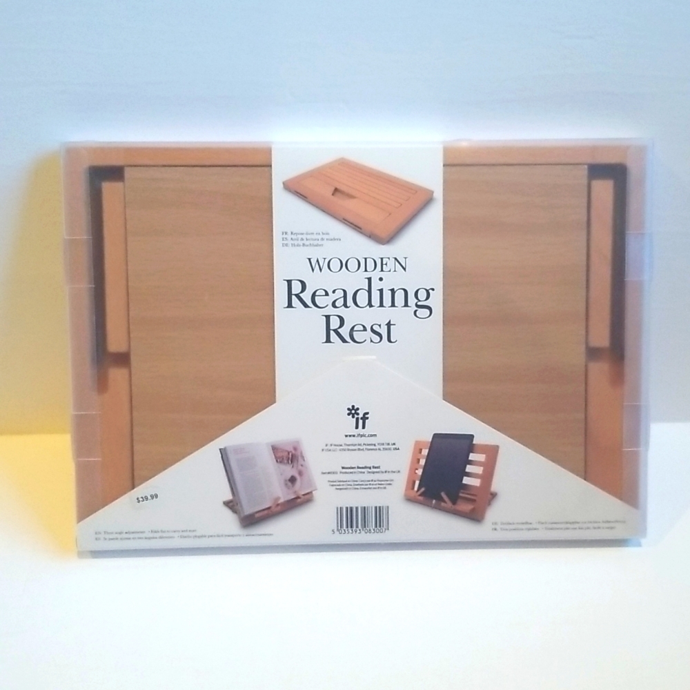 Book stand / Wooden Reading Rest (3-angle adjustments) NWT